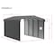 Arrow Storage Products Galvanized Steel Carport, W/ 2-Sided Enclosure, Compact Car Metal Carport Kit, 12'x20'x9', Eggshell CPH122009ECL2 - alternate 4